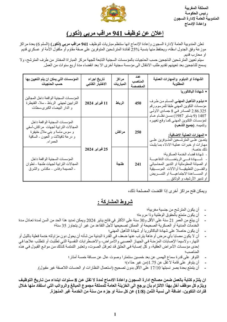 المندوبية العامة لإدارة السجون وإعادة الإدماج