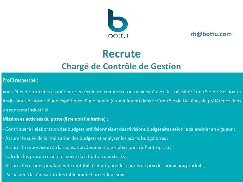 Chargé de Contrôle de Gestion