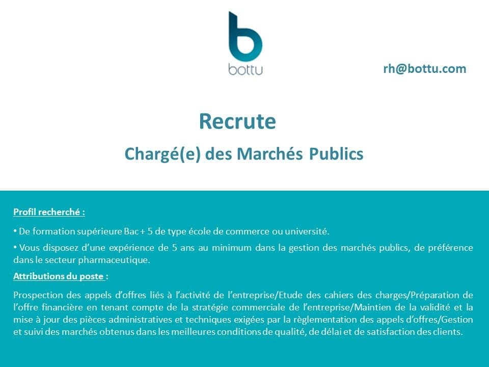 Chargé des Marchés Publics